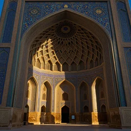 psychedelic iranian honeycomb vaulting, muqarnas, photo