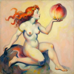 carboniferous, in italy by affandi, by peter bagge brightvibrant. a beautiful kinetic sculpture. in the dream, she is easting a peach, on venus. the flesh is sweet & juicy, slightly bitter. it mingles with sydan's taste in a delicious way.