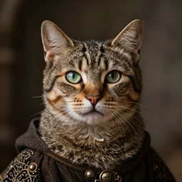 medieval cat portrait