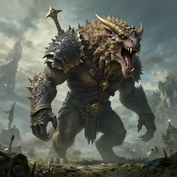 highly detailed elden ring portrait photo of a huge mumakil - wyrmtongue in a scenic dystopian environment, hyperrealistic illustration by william didier - pouget