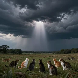 tornado made of cats