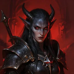 portrait, dark blood elf death knight, digital painting, sharp focus ilustration, artstation, intricate, style alex horley, warcraft, red backlight, impressionism