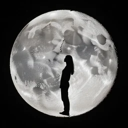 the moon splitting in two halves