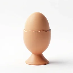 egg cup, clean 3d render, octane render, isolated on a pure white background, centered, entire object in frame, sharp focus, soft studio lighting