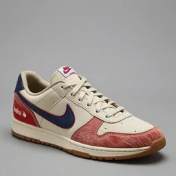 a photo of a ancient embroidered nike shoes, 4 k