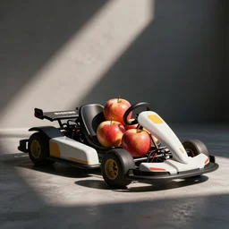 apples on a gokart