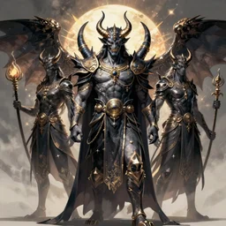 demons and gods, digital art, trending on artstation