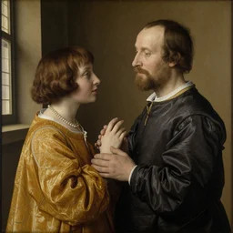 Us in the style of Jan van Eyck