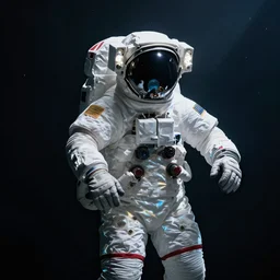 astronauts in dark and empty void underwater - complex and hyperdetailed technical suit. reflection and dispersion materials. rays and dispersion of light. volumetric light. 5 0 mm, f / 3 2. noise film photo. flash photography. ultra realistic, wide angle. poster by wayne barlowe, hajime sorayama aaron horkey, craig mullins