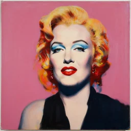 painting of emma stone by andy warhol