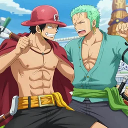 real-life zoro vs. mihawk from one piece, a still of a fight film