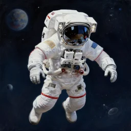 a painting of an astronaut floating in a mebula, detailed, digital art, deviantart, artstation, highly detailed, realistic