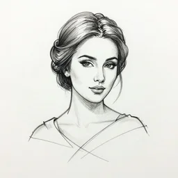 Scribble art of an elegant lady