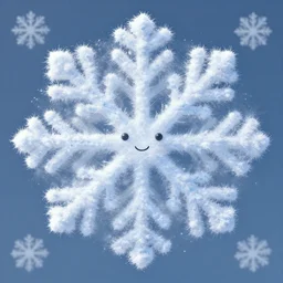 pretty snowflakes morphing coalescing into a tiny centered face. artstation award cgsociety