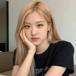 Blackpink Rose cosplaying a cute anime girl full HD 4K highest quality realistic beautiful gorgeous natural