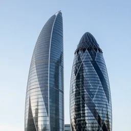 parametric glass towers by Norman Foster