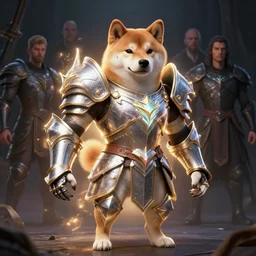 daedric armor, realistic anthropomorphic shiba inu, daedric armor, stuning 3 d render, masterpiece, glowing aura, by donato giancola and greg rutkowski and wayne barlow and zdzisław beksinski, realistic face