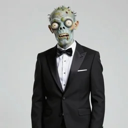 a beautiful fashion portrait photograph of a friendly good looking zombie in a tuxedo, studio harcourt, black and white, fashion photography, paolo roversi, richard avedon, chiaroscuro, trending on artstation,