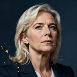 Portrait of Marine le Pen , french revolution, heroic, passion, pride, amazing splashscreen artwork, splash art, head slightly tilted, natural light, elegant, intricate, fantasy, atmospheric lighting, cinematic, matte painting, detailed face, by Greg rutkowski