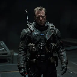 film still from event horizon, highly detailed, dark, futuristic, gritty