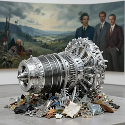 inks of machined lifeless turbine of chromed baroque rococo glass fang garbage, by alberto bontempi, by francesco blanc 1 9 7 1, richard m powers landscape, horror by enric torres, by jack gaughan, simon bisley & boris vallejo, hyper realism, cinematical