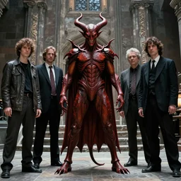 the demon etrigan, film still from the movie directed by denis villeneuve and david cronenberg with art direction by bernie wrightson, tim white and tim hildebrandt, wide lens