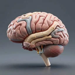 3 d model of anatomically correct human brain, unreal engine, photorealistic, octane render, colorful