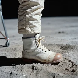 bts photograph in the 1 9 6 0 s of big foot on the set of the moon landing