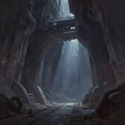 beautiful matte fantasy scifi painting i watched c - beams glitter in the dark near the tannhauser gate