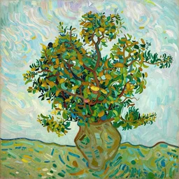 a fluo tree by van gogh