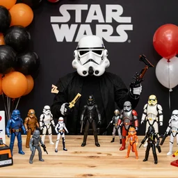 a very funny strar wars toys party