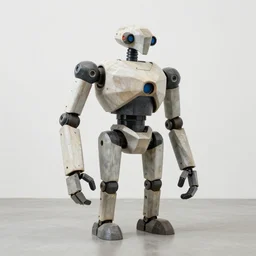 studio photograph of a contemporary art sculpture of a modular quirky yorha android by hikari shimoda and jack gaughan
