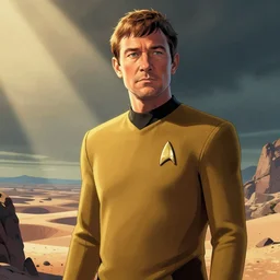 Jude Law as a Star Trek captain, comic book art