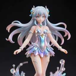 james jean, ilya kuvshinov isolated magical girl vinyl figure, figure photography, glitter accents on figure, holographic undertones, anime stylized, high detail, ethereal lighting, rim light, expert light effects on figure, sharp focus, dramatic composition and glowing effects unreal engine, octane, editorial awarded best character design