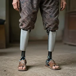 an old woman with robotic legs, National Geographic photo, as coherent as Dall-E 2