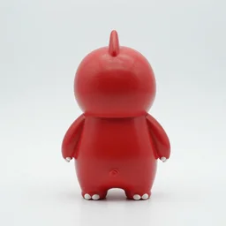 a small, glossy, red blank, cute!!!!!!, chibi kaiju japanese sofubi, promo shot