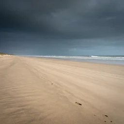 a beautiful empty private beach seen from far away
