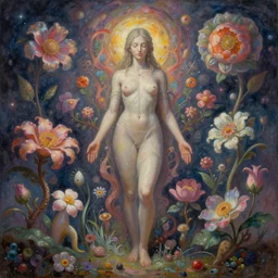 a beautiful surrealist painting of the unknown realms of universal consciousness by hanna yata, geenss archenti flores, digital art