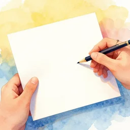sending a letter, illustration, watercolor, artstation, pixar disney, bright colors, digital painting, highly detailed