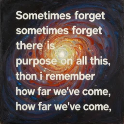 sometimes forget there is purpose in all this and then i remember how far we've come, ( 1 9 5 5 ) awe inspiring cosmic scifi oil painting