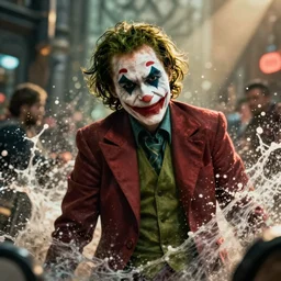 ( ( the joker ) ) as a viking in valheim valheim, splash art, movie still, cinematic lighting, ray tracing, octane render, long lens, shallow depth of field, bokeh, anamorphic lens flare, 8 k, hyper detailed, 3 5 mm film grain