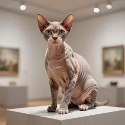 tight shaved cat, lumion, hyper realistic, museum quality, photo by annie lebovitz