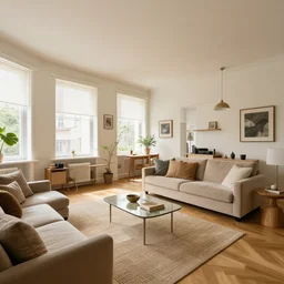 interior shot of a beautiful apartment, 4 k, highly detailed, hd
