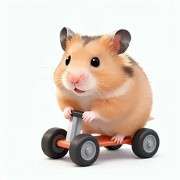 Hamster on wheels