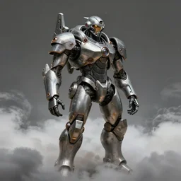 biblic mecha cyberpunk soldier, in clouds, portrait by greg hildebrandt, studio lighting, muted colors, by terry richardson, by leonardo davinci, extreme detail, volumetric, reflective, trending on artstation, 8 k