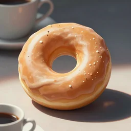 an illustration of a donut and a coffee