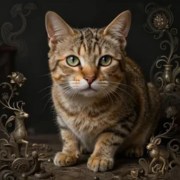 beautiful portrait, beautiful humanoid cat, beautiful body, tranding by artstation, character artist, mature content, detailed and intricate environment, rembrandt, complex, stunning, realistic, skin color 8 k