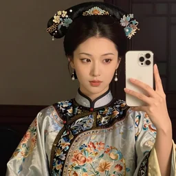 Empress Dowager Cixi as an e-girl, mirror selfie, iPhone photo