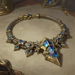 jewelry on table close up, deep focus, intricate, highly detailed, digital painting, artstation, concept art, matte, sharp focus, illustration, hearthstone, art by artgerm and greg rutkowski