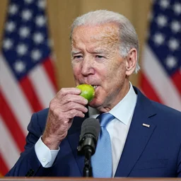 Joe Biden eating lime